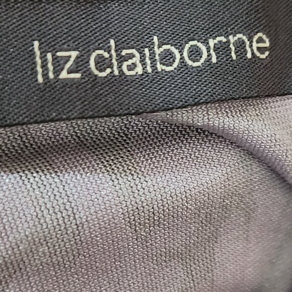 Liz Claiborne Lilac Floral Velvet Burnout Long Sleeve Top - Picture 5 of 7